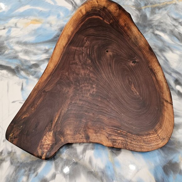 Handmade Live Edge Black Walnut and Copper Epoxy Charcuterie Board - Picture 4 of 4